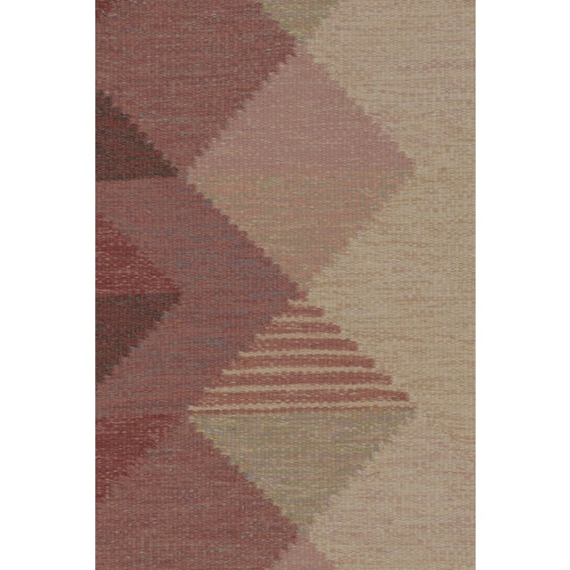 Vintage Scandinavian Rug, Swedish Flatweave With Red Geometry - Rug & Kilim For Sale In New York - Image 6 of 8
