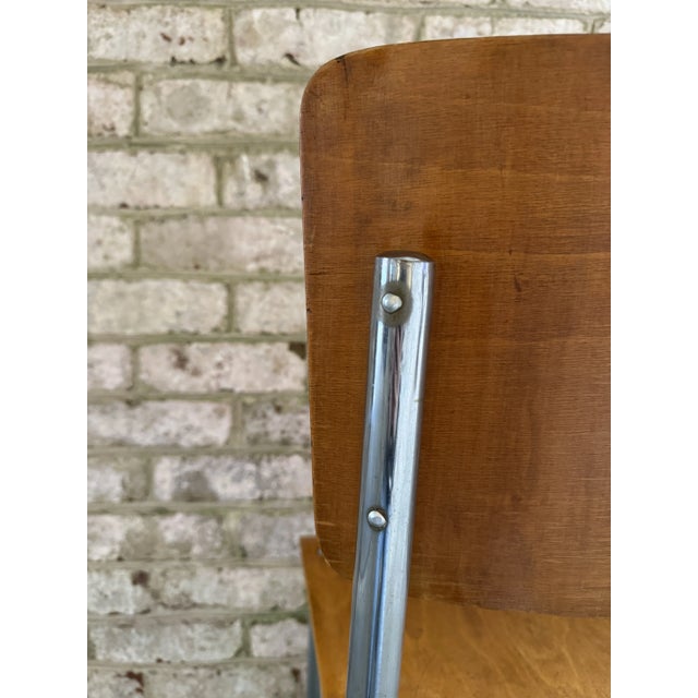 Mid 20th Century Vintage Bent Wood and Chrome Chair For Sale - Image 9 of 11