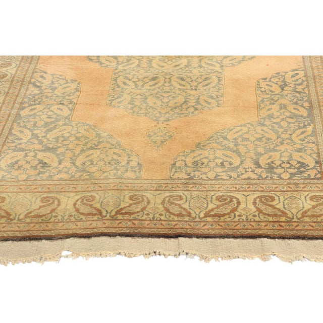 Antique Orange Persian Tabriz Rug - 03'10 X 06'02 For Sale - Image 4 of 9