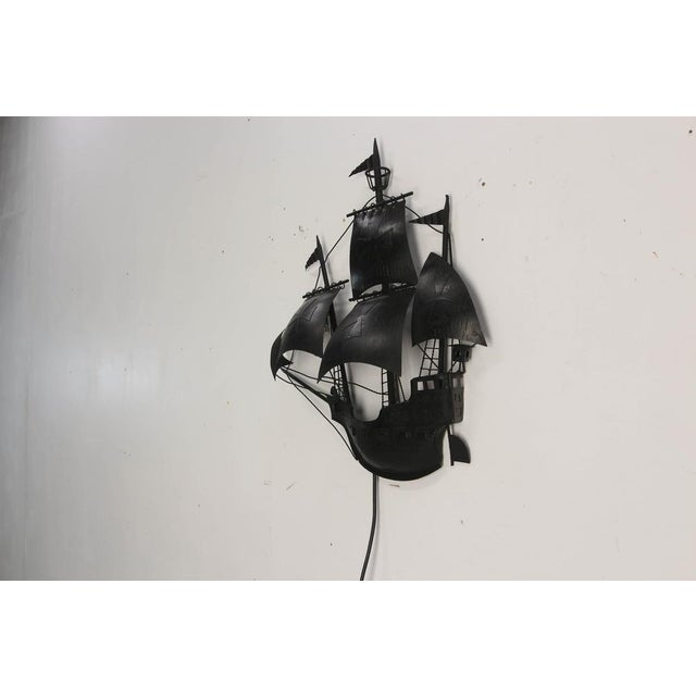 Vintage Wall Light in Iron, 1960 For Sale - Image 4 of 10