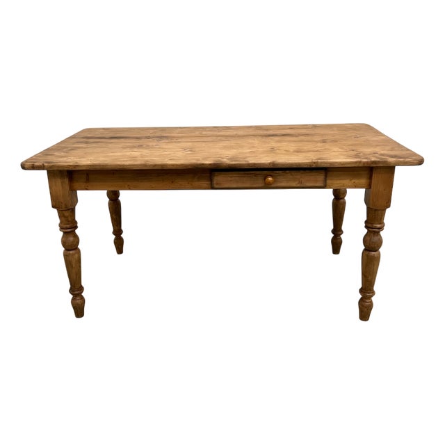 Pine Farm Dining Table, 1970s For Sale