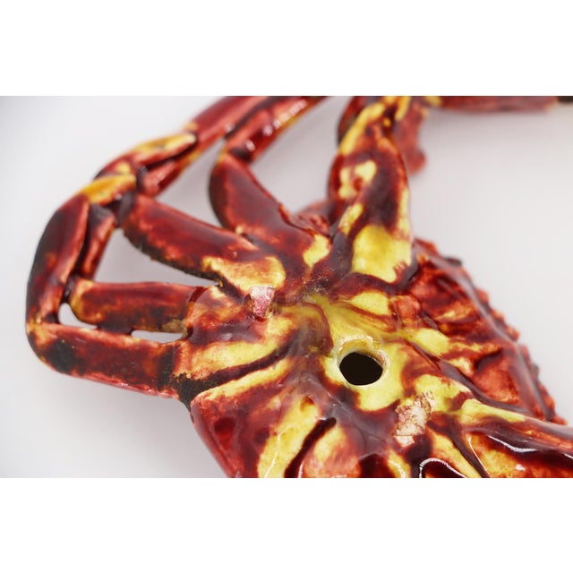 1900s Life-Size Crab Bordallo Pinheiro Portuguese Palissy Ware For Sale - Image 11 of 14