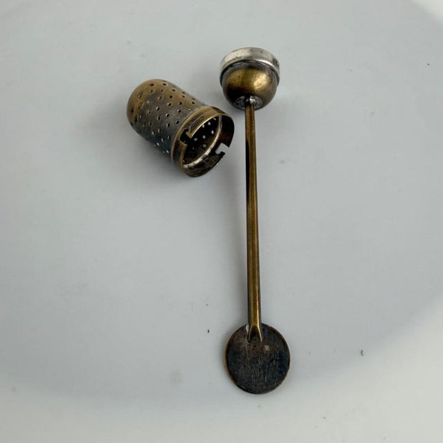 Metal Bauhaus Silver-Plated Brass Tea Infuser by Christian Dell, Weimar, 1924 For Sale - Image 7 of 11