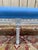 Louis XVI Kitchen Bench in Wood with Blue Fabric For Sale - Image 4 of 8