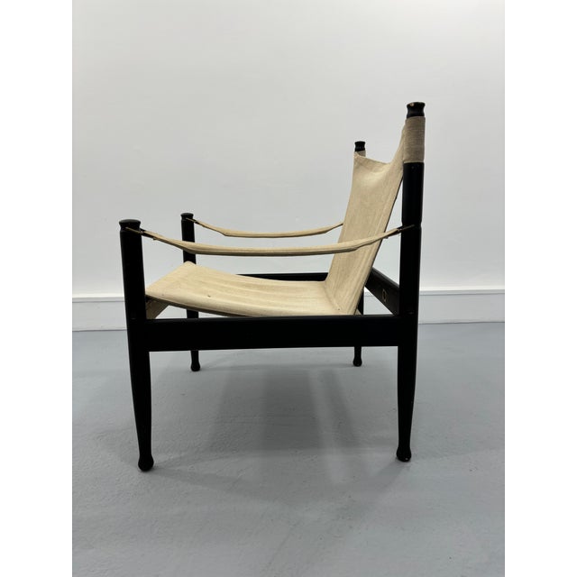 Beige Set of Mid-Century Danish Safari Chairs by Erik Wørts for Niels Eilersen, 1960s For Sale - Image 8 of 13