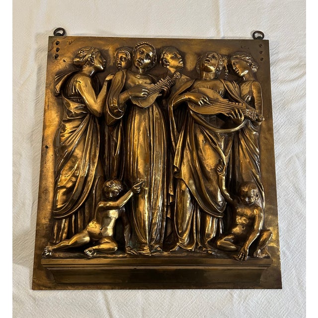 F. Barbedienne Foundry F. Barbedienne Foundry 19th Cen. Bronze Neoclassical Wall Plaque For Sale - Image 4 of 13