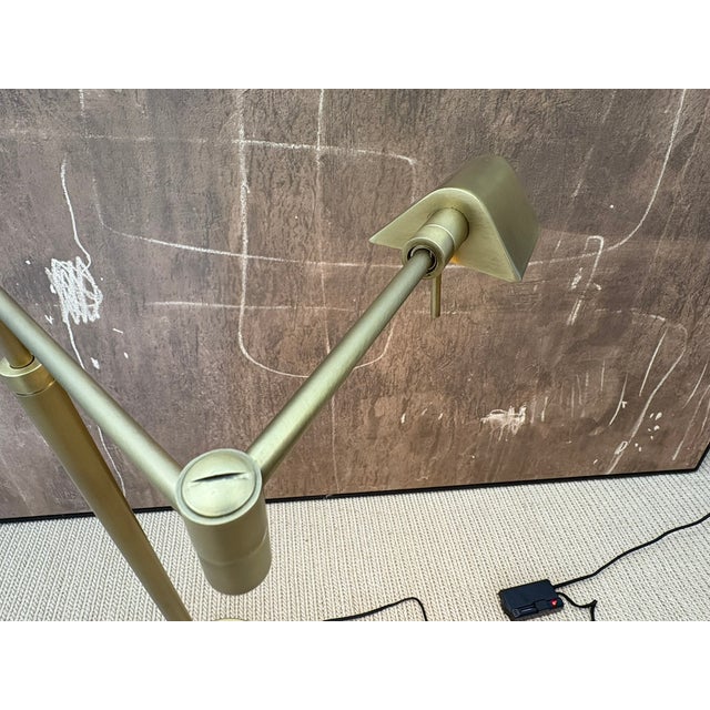 Rh Métier Task Floor Lamp Lacquered Burnished Brass | Adjustable Swing Arm | Dimmable Task Lighting For Sale - Image 9 of 18