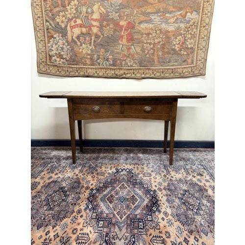 French Rustic Farmhouse Oak Console Table For Sale - Image 4 of 8