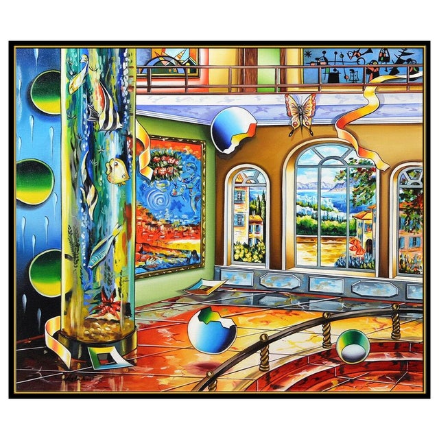 Message us to inquire about custom framing options! (Included for free with every purchase) The artwork here, "The Foyer",...