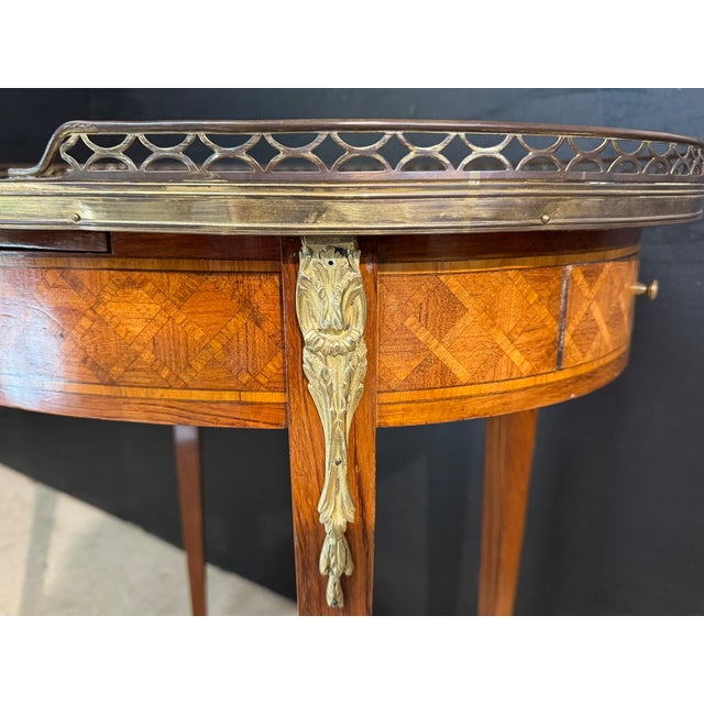 French Oval Lamp Table, 1880 For Sale - Image 9 of 15