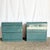 A striking example of late-20th-century postmodern design, this pair of faux–teal granite waterfall nightstands brings...