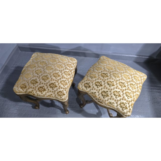 Wood French Gilt Stools, 1880, Set of 2 For Sale - Image 7 of 9