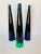 Glass Vintage Vetri Murano Green Blue Glass Cone Sculptures- Set of Three For Sale - Image 7 of 7