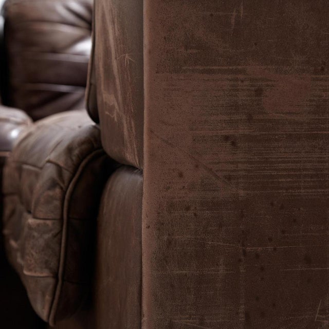 Ds11 Modular Leather Sofa Sections & Ottoman from de Sede, 1970s, Set of 6 For Sale - Image 3 of 18