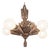 1930s Art Deco Brass Five Light Circular Chandelier by Markel For Sale