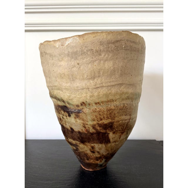 Contemporary Fine Early Sculptural Ceramic Hand-built Vessel by Ewen Henderson For Sale - Image 3 of 16