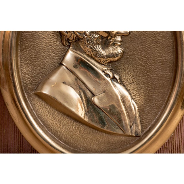 Late 20th Century Late 20th Century Brass Oval Presidential Wall Plaques- a Pair For Sale - Image 5 of 7