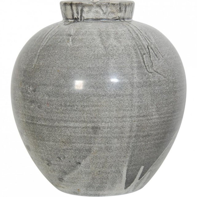 Vintage Grey Ceramic Vase by Herman Kæhler, 1950s For Sale - Image 3 of 11