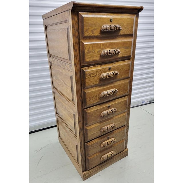 Solid Oak 4 Drawer Legal Size File Chairish