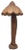 Mid-Century Art Deco Style Wooden Airplane Propeller Floor Lamp, 1940s For Sale