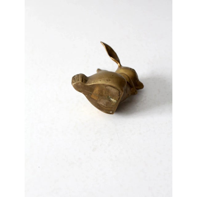 Metal VIntage Brass Bunny Rabbit For Sale - Image 7 of 9