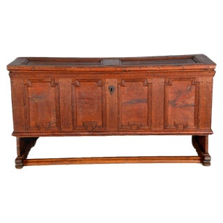 Baroque Gallery Chest in Oak, 1750s For Sale