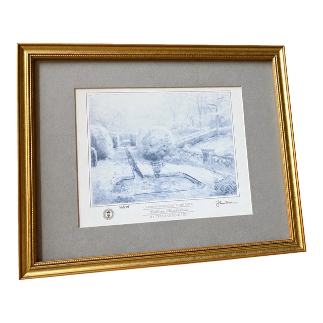 1994 Thomas Kinkade “Gardens Beyond Autumn Gate” Collector Sketch Print For Sale