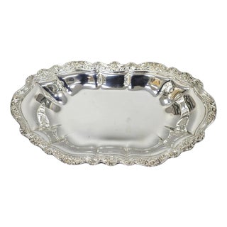 Mid 20th Century International Silver "Countess" Silver Plated Trinket Nut Dish Serving Platter For Sale