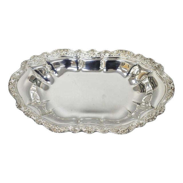 Mid 20th Century International Silver "Countess" Silver Plated Trinket Nut Dish Serving Platter For Sale
