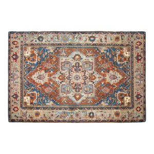 Antique Persian Heriz Oriental Rug, Room Size, W/ Central Medallion