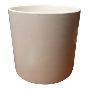 Vintage Matte White Architectural Pottery Planter by Laggardo Tackett