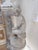 Stone Vintage Classical Seated Maiden Cement Garden Statue – 24” For Sale - Image 7 of 8