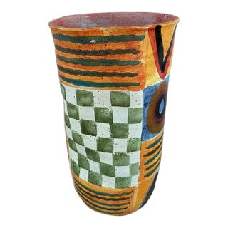 1950s Mid-Century Modern Italica Ars Italian Ceramic Vase For Sale