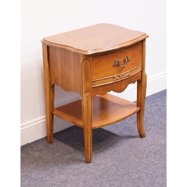 Bassett Bassett Furniture Solid Cherry Country French Provincial 22" Nightstand 5400-8960-980 For Sale - Image 4 of 12