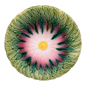 French Majolica Daisy Plate Orchies, Circa 1890