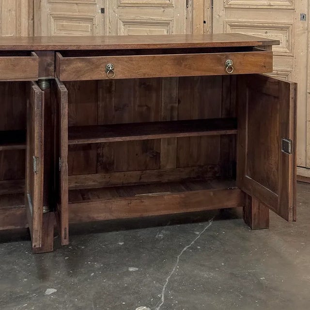 Early 19th Century French Empire Period Walnut Grand Buffet For Sale - Image 14 of 18