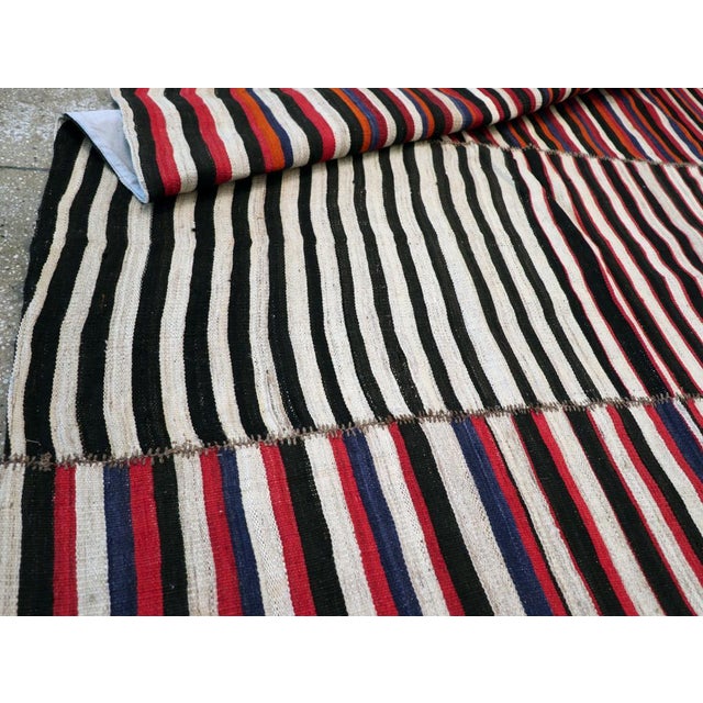 Black Galerie Shabab Collection Mid-20th Century Persian Flatweave Kilim Accent Rug For Sale - Image 8 of 8
