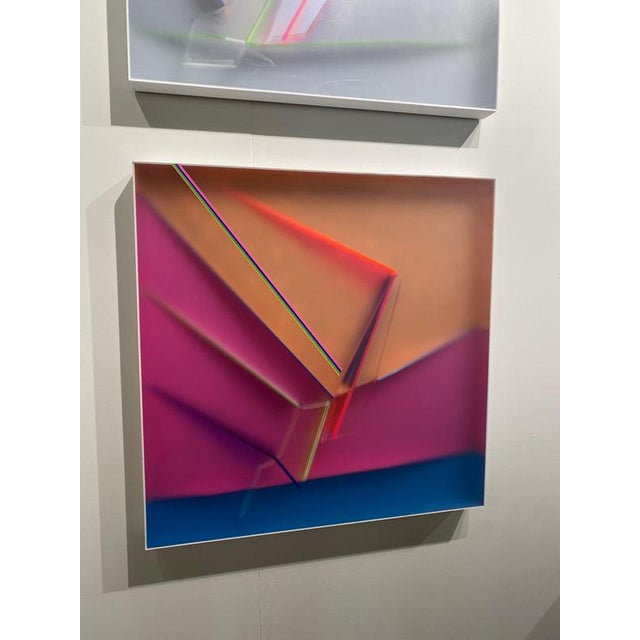 Plastic Kal Mansur, Abstract Pink Sojourn One Wall Sculpture, 2025, Acrylic For Sale - Image 7 of 16