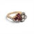 Traditional Antique Belle Époque Ruby and Diamond Clover "Toi Et Moi" Ring, Size 7.5 For Sale - Image 3 of 6