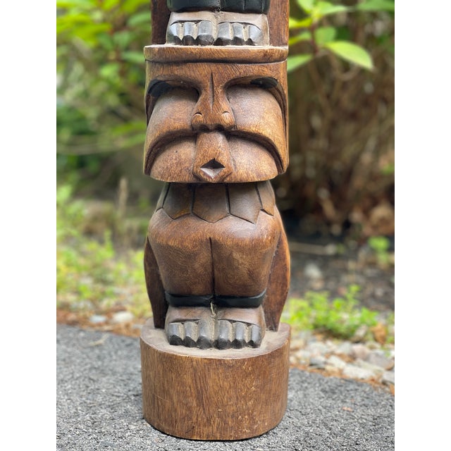 1950s Vintage Pacific Northwest Coast of North America Totem Pole For Sale - Image 5 of 9