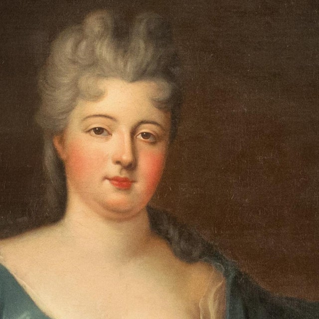 Antique 18thC Royal French Oil Painting Portrait Elizabeth Madame Palatine 1780 by Nicolas Bernard Lépicié, 1780 For Sale - Image 10 of 15