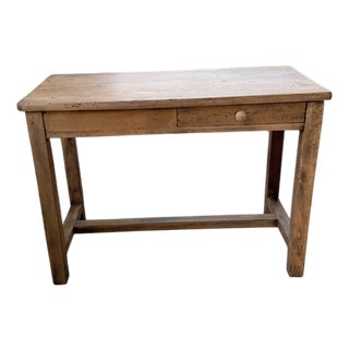 Oak Console Desk, 1950s For Sale