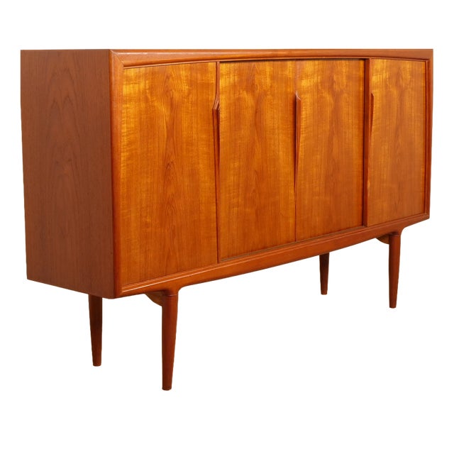 Vintage Danish Teak Highboard by Axel Christensen for Aco Mobler For Sale