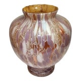 Vintage Hand Blown Maestri Vetrai Art Glass Vase Made in Italy For Sale