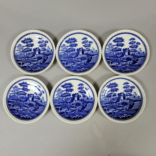 Ceramic English Copeland Demitasse Cups Blue Spode's Tower For Sale - Image 7 of 8