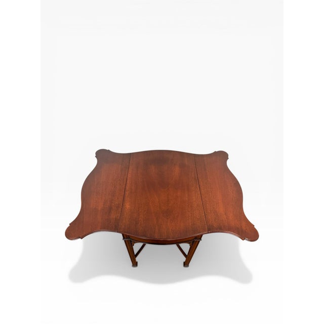 Kindel Furniture Late 20th Century Kindel Winterthur Mahogany Drop-Leaf Pembroke Table With Drawer For Sale - Image 4 of 14