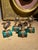 Vintage Italian Gilt 800 Silver Zodiac Place Card Holders with Malachite Bases, 1950s, Set of 4 For Sale - Image 9 of 10