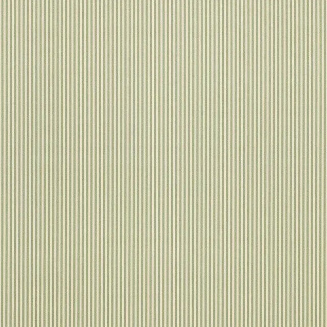 Sample- Schumacher Newport Poplin Stripe Fabric in Aqua For Sale