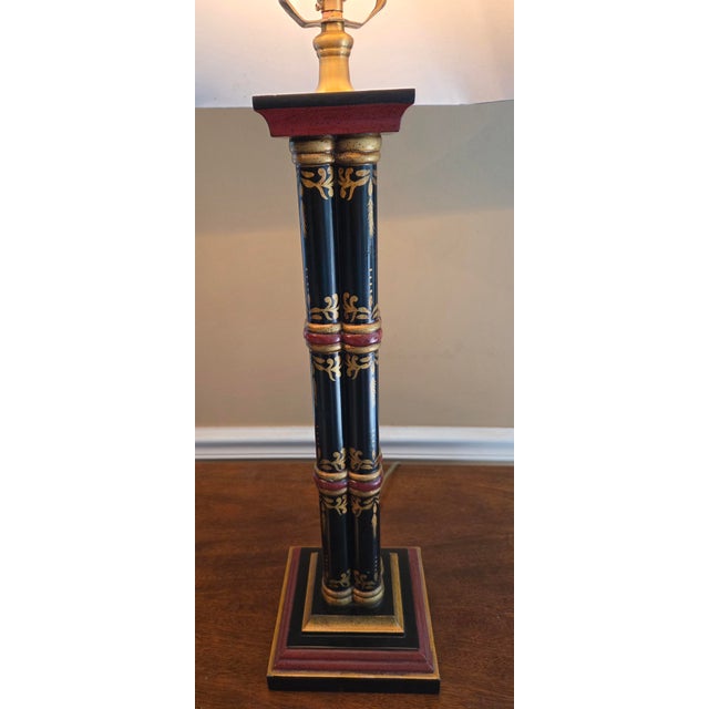 Hollywood Regency Faux Bamboo by Oriental Accents Lamp For Sale - Image 4 of 16
