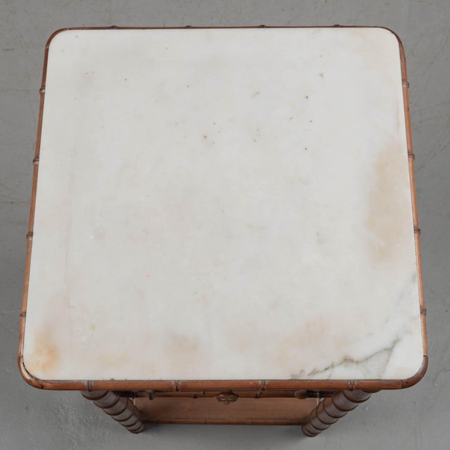 19th Century French Faux Bamboo Bed and Nightstand For Sale - Image 15 of 15